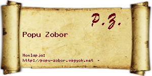 Popu Zobor névjegykártya